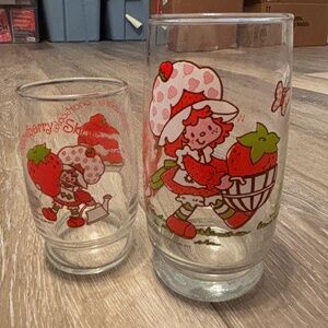 Vintage Strawberry Shortcake 80's American Greetings Glasses